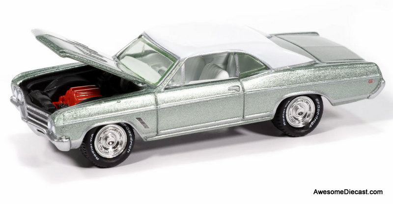 1966 Buick Skylark GS, Seafoam Green Metallic 1:64 Diecast Model Car by Johnny Lightning