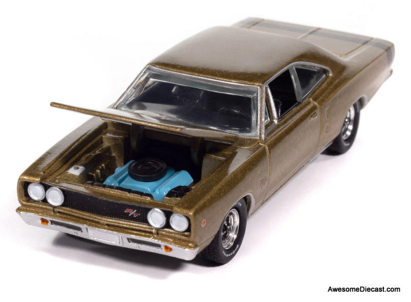 1968 Dodge Coronet R/T, Medium Gold Metallic 1:64 Diecast Model Car by Auto World