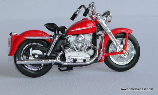 1952 Harley Davidson K Model, Red 1:18 Diecast Model Motor Cycle by Maisto