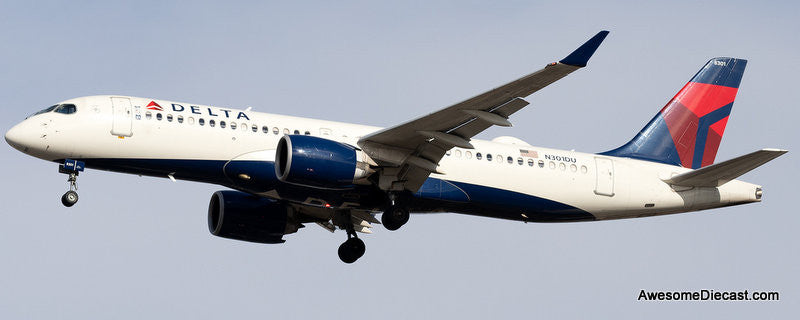 Airbus A220-300: Delta Airlines (Reg #N301DU) 1:200 ABS Plastic Model Plane by Sky Marks