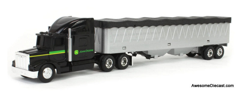 John Deere Harvesting Set w/8R 370 Tractor, Grain Cart, X9 1100 Combine & Grain Semi Tractor Trailer 1:64 Diecast Model Vehicles by ERTL