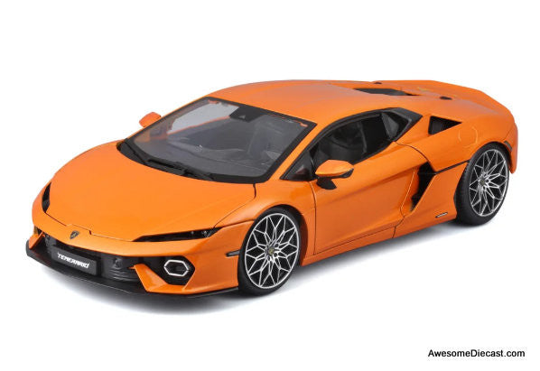 Lamborghini Temerario, Metallic Orange 1:18 Diecast Model Car by Maisto