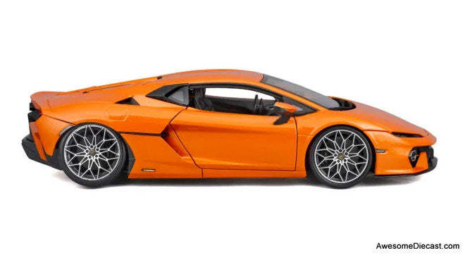 Lamborghini Temerario, Metallic Orange 1:18 Diecast Model Car by Maisto
