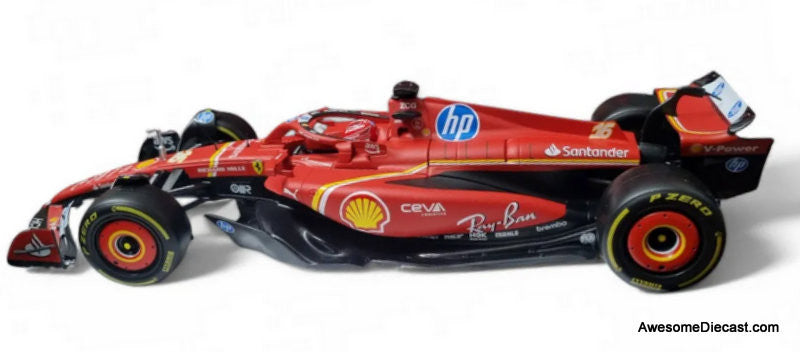Ferrari SF-24 Formula One Race Car #16 (Seasonal Livery 2024) 1:18 Diecast Model Car by Burago