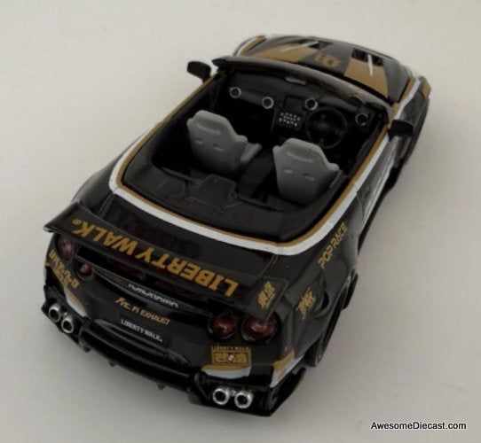 LB-Works Nissan GT-R R35 Final Edition, Black 1:64 Diecast Model Car by Pop Race