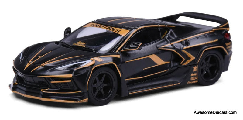 Chevrolet Corvette Pandem C8, BlackGold 1:64 Diecast Model Car by Model M