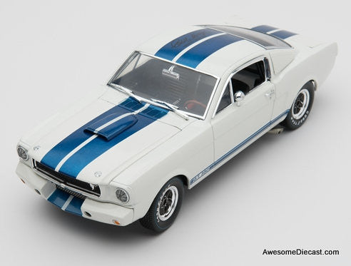 1965 Shelby GT 350R w/Signature, White 1:18 Diecast Model Car by Shelby Collectibles