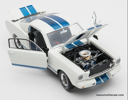 1965 Shelby GT 350R w/Signature, White 1:18 Diecast Model Car by Shelby Collectibles