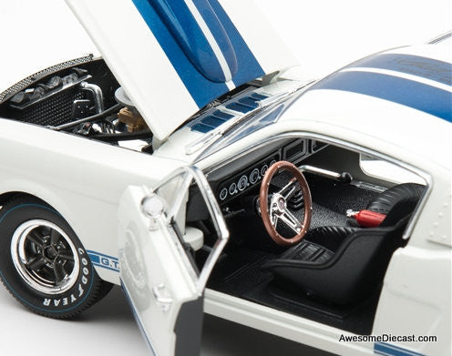 1965 Shelby GT 350R w/Signature, White 1:18 Diecast Model Car by Shelby Collectibles