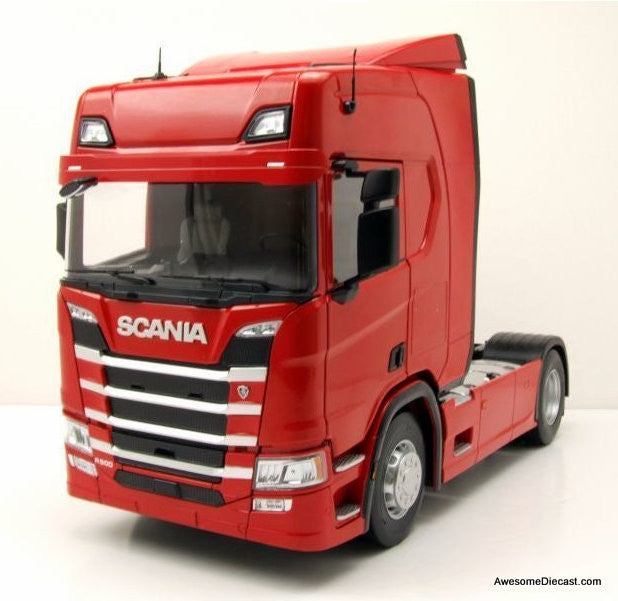 2019 Scania R-Series Topline Tractor, Red 1:18 Diecast Model Truck by Premium ClassiXXs