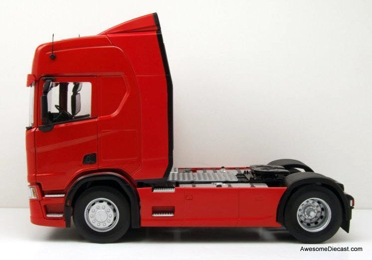 2019 Scania R-Series Topline Tractor, Red 1:18 Diecast Model Truck by Premium ClassiXXs