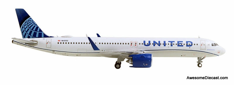 Airbus A321neo: United Airlines (Reg #N14502) 1:400 Diecast Model Plane by Gemini Jets