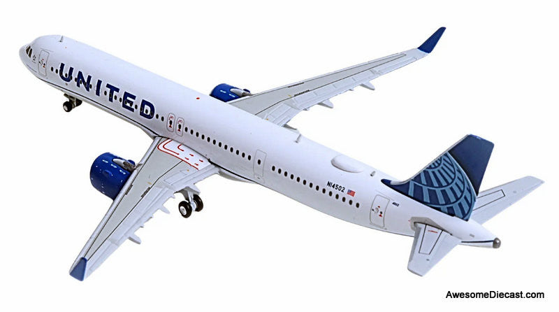 Airbus A321neo: United Airlines (Reg #N14502) 1:400 Diecast Model Plane by Gemini Jets