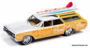 1964 Oldsmobile Vista Cruiser, Surfin' The Yellow w/Wood Paneling 1:64 Diecast Model Car by Johnny Lightning