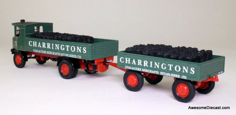 Corgi 1:50 Sentinel Drop Side Wagon w/Trailer & Coal Sacks: Charringtons Coal