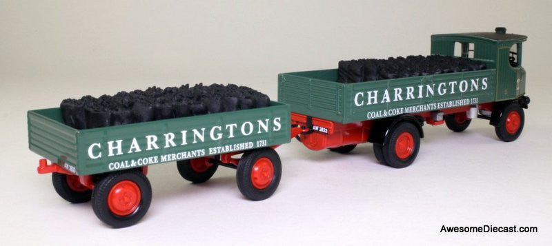 Corgi 1:50 Sentinel Drop Side Wagon w/Trailer & Coal Sacks: Charringtons Coal
