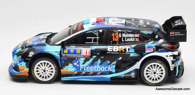 Ford Puma Rally1 #13 Central European Rally 2023 1:18 Diecast Model Car by IXO