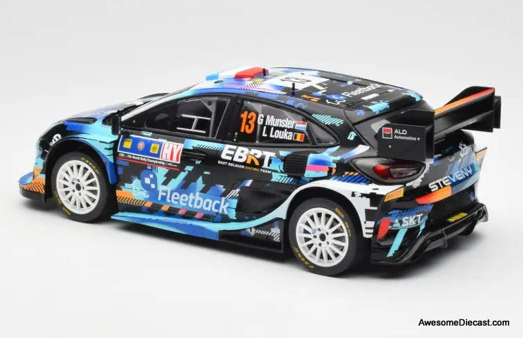 Ford Puma Rally1 #13 Central European Rally 2023 1:18 Diecast Model Car by IXO