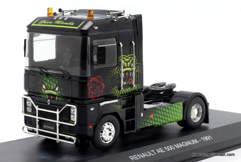 1991 Renault AE500 Magnum, "Green Mamba" 1:43 Diecast Model Truck by Hachette
