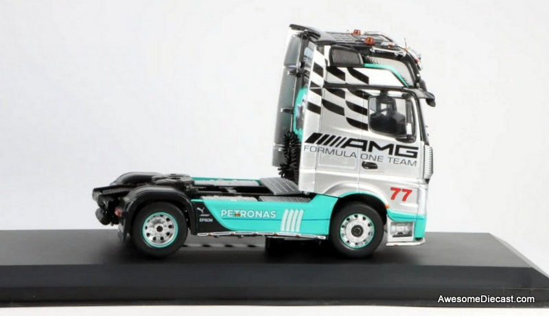 2012 Mercedes Benz Actros MP4 Sleeper Tractor "AMG Petronas Formula 1" 1:43 Diecast Model Truck by Hachette
