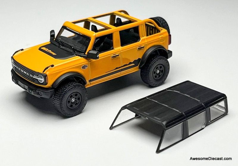 Ford Bronco 5 Door, Orange 1:64 Diecast Model Car by Shadow Pro