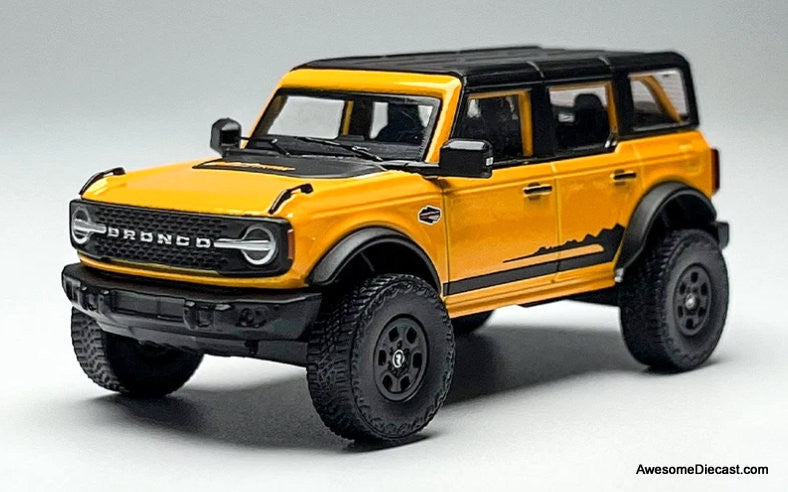 Ford Bronco 5 Door, Orange 1:64 Diecast Model Car by Shadow Pro