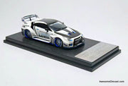 Nissan LB-Silhouette Works GT 35GT-RR, White/Carbon Fiber 1:64 Diecast Model Car by My Model Collect