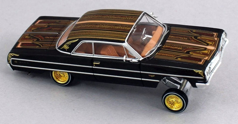 1964 Chevrolet Impala SS Lowrider, Brown/Custom 1:64 diecast Model Car by 97M