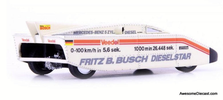 AutoCult 1:43 1975 Fritz B Busch Mercedes-Benz Diesel Speed Record Car