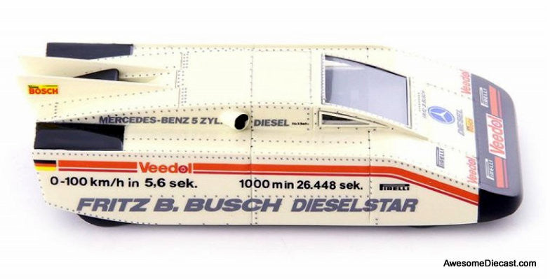 AutoCult 1:43 1975 Fritz B Busch Mercedes-Benz Diesel Speed Record Car