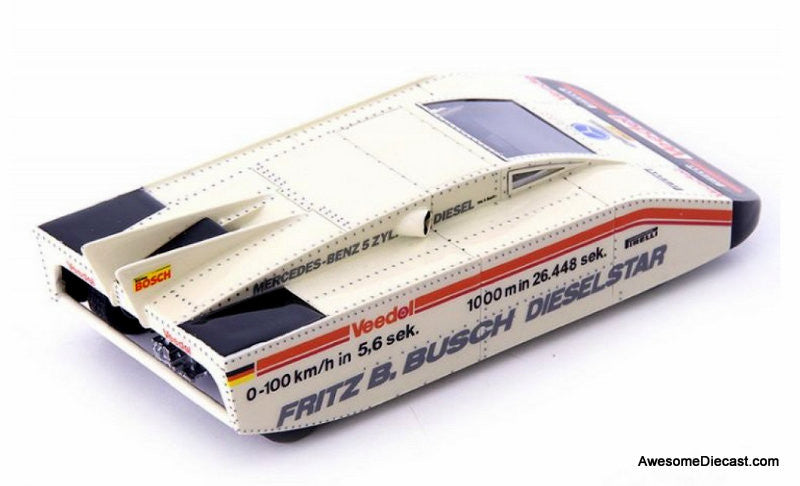 AutoCult 1:43 1975 Fritz B Busch Mercedes-Benz Diesel Speed Record Car