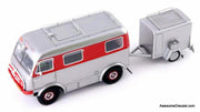 1953 Tatra T805 Camper Truck w/Trailer H+Z 1:43 Resin Cast Model by AutoCult