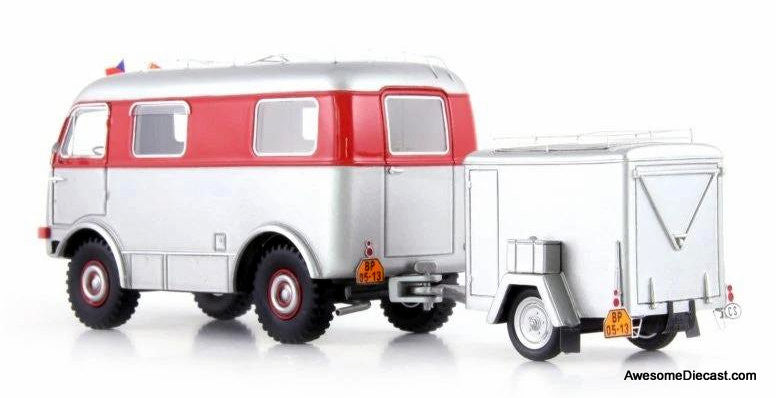 1953 Tatra T805 Camper Truck w/Trailer H+Z 1:43 Resin Cast Model by AutoCult