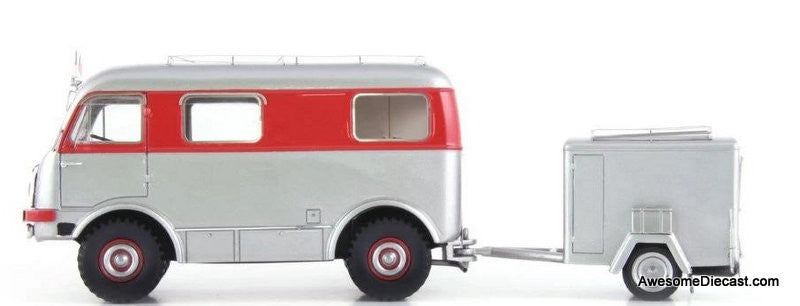 1953 Tatra T805 Camper Truck w/Trailer H+Z 1:43 Resin Cast Model by AutoCult