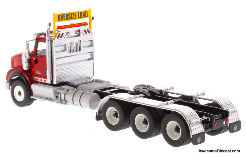 International HX620 Day Cab Tridem Tractor, Red 1:50 Diecast Model Truck by Diecast Masters