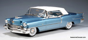 1956 Cadillac Eldorado Biarritz Convertible (Closed Roof), Bahama Blue 1:18 Resin Cast Model by Stamp Models