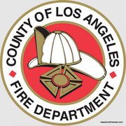 LA County Fire Department Fire Helmet Logo Decal 5