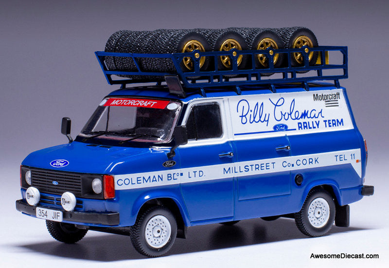 Ford Transit MK 2: (Billy Coleman Rally Team) Rally Assistance 1:43 Diecast Model Van by IXO