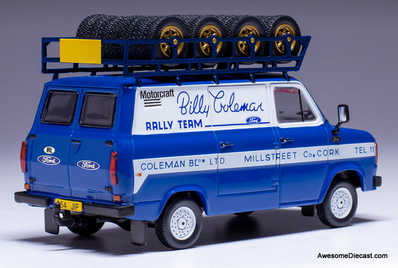 Ford Transit MK 2: (Billy Coleman Rally Team) Rally Assistance 1:43 Diecast Model Van by IXO