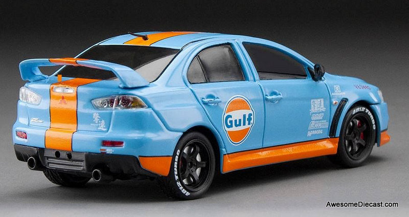 2012 Mitsubishi Lancer EVO X Gulf Oil Livery 1:43 Diecast Model Car by Vitesse