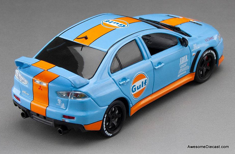 2012 Mitsubishi Lancer EVO X Gulf Oil Livery 1:43 Diecast Model Car by Vitesse