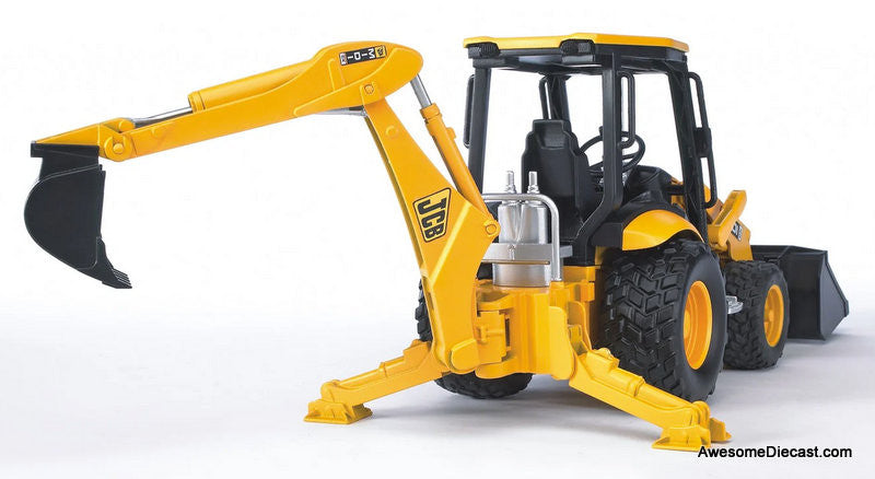 JCB MIDI CX Backhoe Loader, Yellow 1:16 ABS Plastic Model Tractor by Bruder