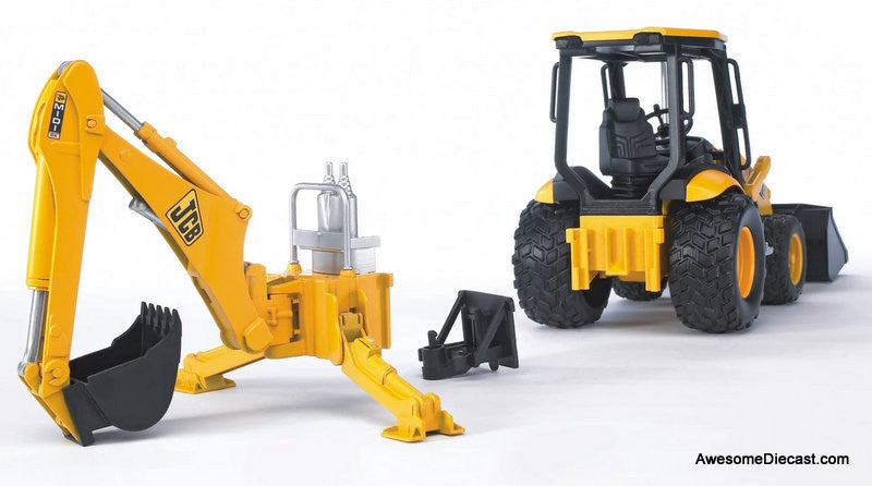 JCB MIDI CX Backhoe Loader, Yellow 1:16 ABS Plastic Model Tractor by Bruder