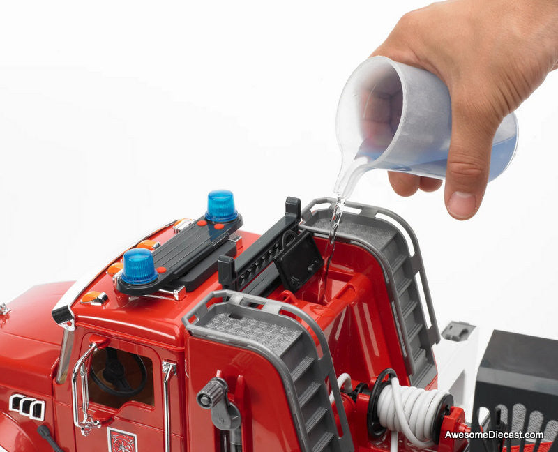 Mack Granite Fire Engine w/Ladder, Pump, Light & Sound Module 1:16 ABS Plastic Model Fire Truck by Bruder