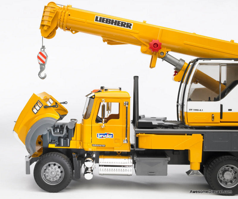 Mack Granite Liebherr Crane Truck 1:16 ABS Plastic Model Truck by Bruder