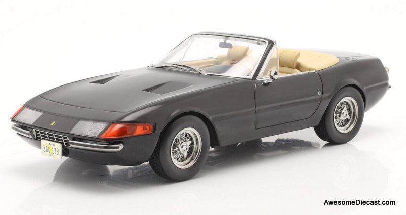 KK Scale 1:18 1969 Ferrari 365 GTB Daytona Convertible, Black (Miami Vice Edition)