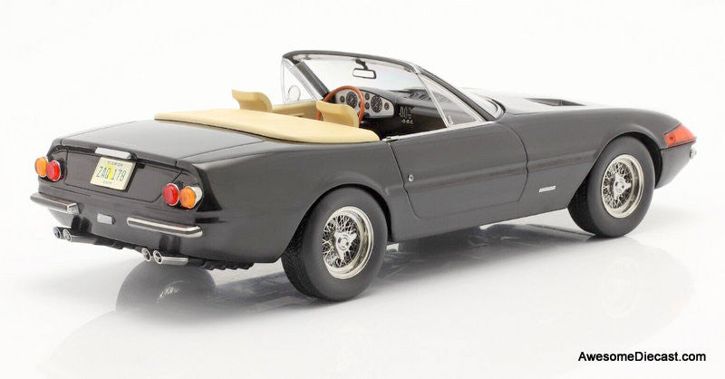 KK Scale 1:18 1969 Ferrari 365 GTB Daytona Convertible, Black (Miami Vice Edition)