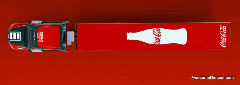 Freightliner Cascadia Sleeper Tractor w/53'Trailer: Coca Cola 1:64 Diecast Model Truck by Time Micro