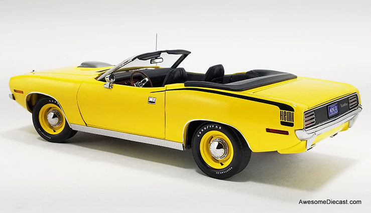 希少　1970 Plymouth Hemi Cuda 1/18 1970 Plymouth Hemi Cuda Convertible, Lemon Twist 1:18 Diecast