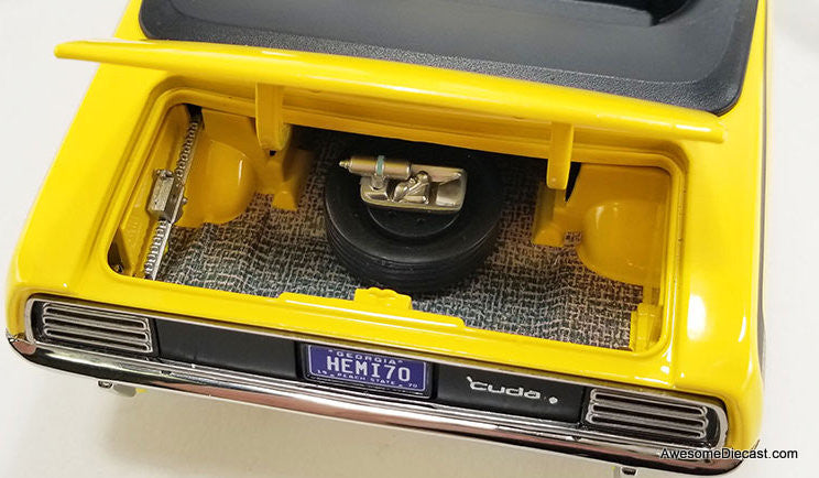 1970 Plymouth Hemi Cuda Convertible, Lemon Twist 1:18 Diecast Model Car by Acme